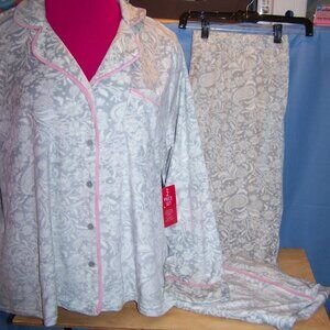 Kathy Ireland NWT 2pc Fleece Sleepwear Sz 2X